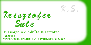 krisztofer sule business card